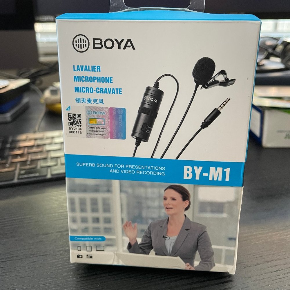 Boya Lavalier Zoom/Podcast/TikTok Microphone BY-M1- NWT